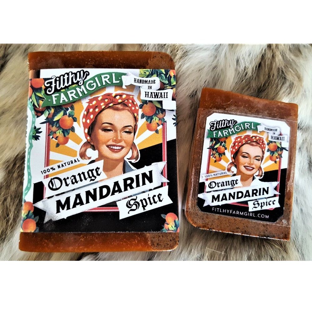 100% Natural Organic Soap. Orange Mandarin Spice. Handmade in Hawaii. 7oz. - Picture 4 of 4